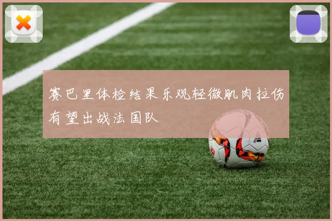 赛巴里体检结果乐观轻微肌肉拉伤有望出战法国队